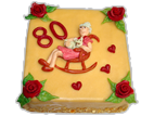 Geburtstags-Torte Motiv 80
